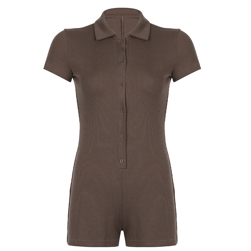 Damen figurbetontes Sport-Overall mit hohem Kragen Nord Taschen