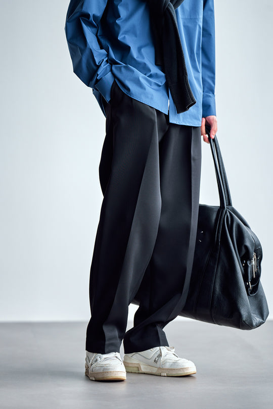 Herren Weite Chino-Hose mit Bundfalten und lockerem Schnitt Nord Taschen