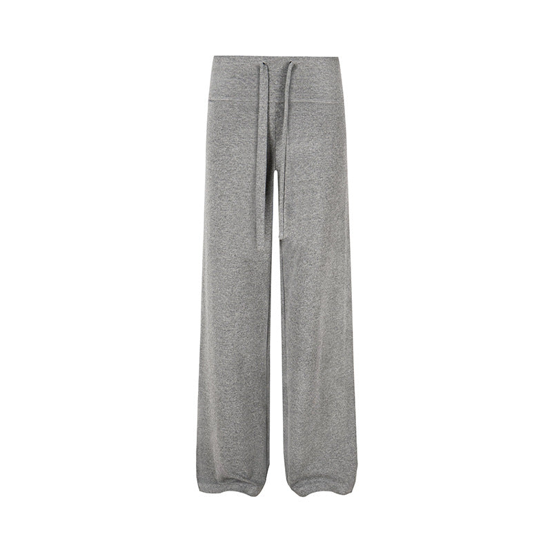 Damen Palazzo-Fleece-Hose mit hohem Komfortbund und fließendem Wide‑Leg-Schnitt Nord Taschen