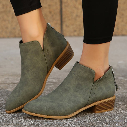 Damen elegante Stiefeletten mit modischem Reißverschluss und komfortablem Fußbett Nord Taschen