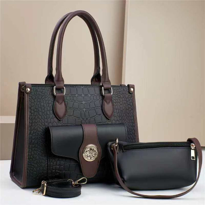 Damen elegante Handtasche im stilvollen Set mit praktischer Mini-Clutch Nord Taschen