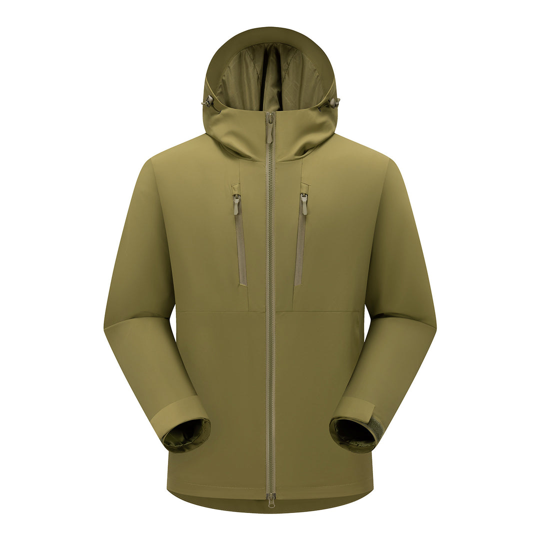 Herren Technische Softshell-Jacke mit ergonomischer Kapuze und vertikalen Brusttaschen Nord Taschen