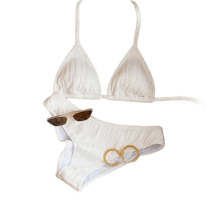 Damen Triangel-Bikini mit raffinierter Rippstruktur