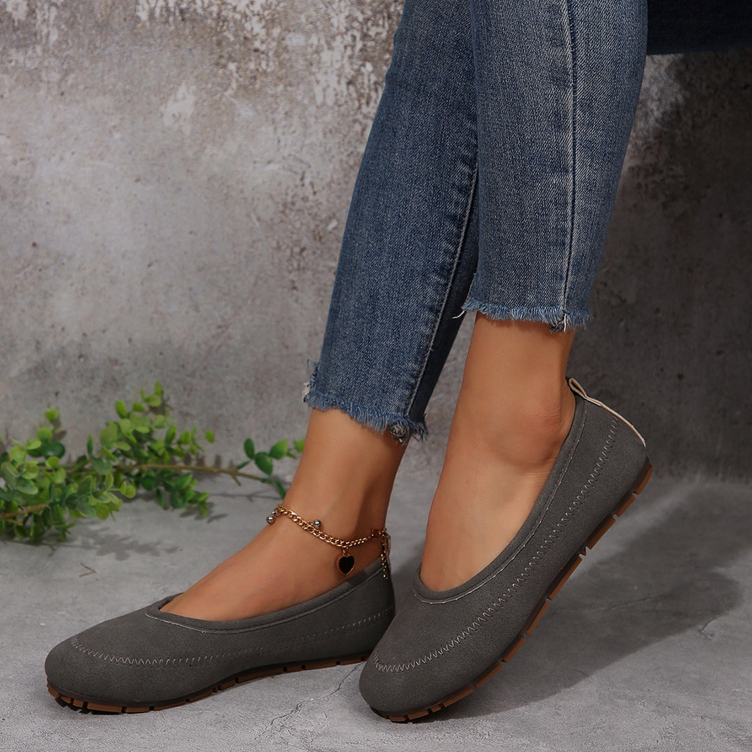Damen  komfortable Ballerina-Slipper mit gepolstertem Komfortfußbett und rutschfester Profilsohle Nord Taschen