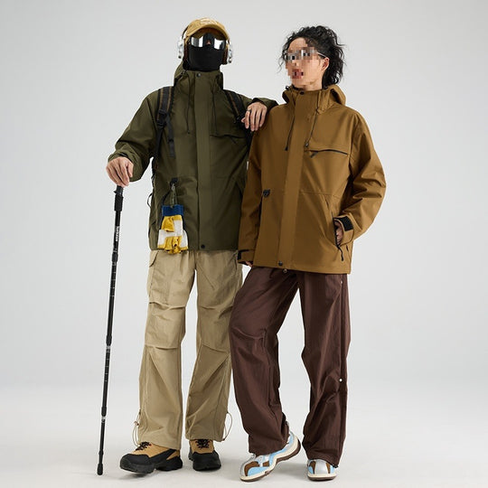 Herren Wasserdichte und atmungsaktive Ski‑ und Snowboardjacke mit Kapuze, Multi‑Taschen & Thermoversiegelung Nord Taschen