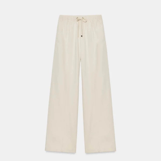 Damen Weite High-Waist-Hose mit elastischem Bund und Kordelzug Nord Taschen