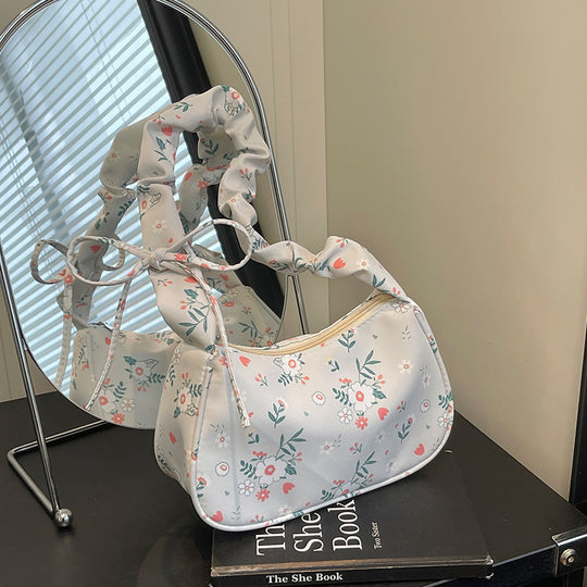 Damen Hobo-Tasche mit floralem Design und innovativem Tragegriff Nord Taschen