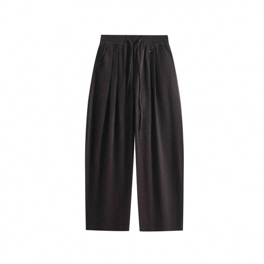 Damen Weite Culotte-Hose mit elastischem Bund und Tunnelzug Nord Taschen