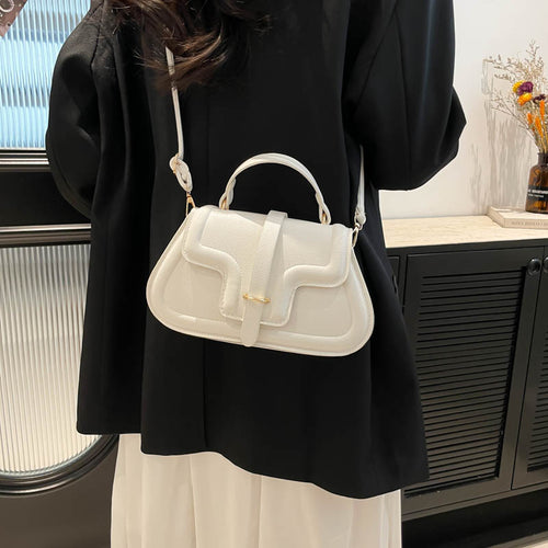 Damen elegante Handtasche mit strukturiertem Design und abnehmbarem Schulterriemen Nord Taschen