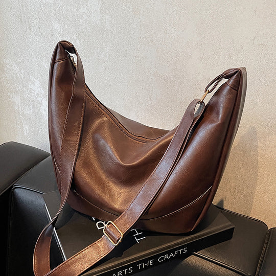 Damen Hobo-Tasche aus hochwertigem Leder mit verstellbarem Schulterriemen Nord Taschen