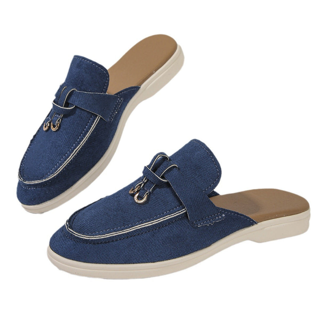 Damen Mokassin-Pantoletten mit elegantem Design und hochwertiger Oberflächenstruktur