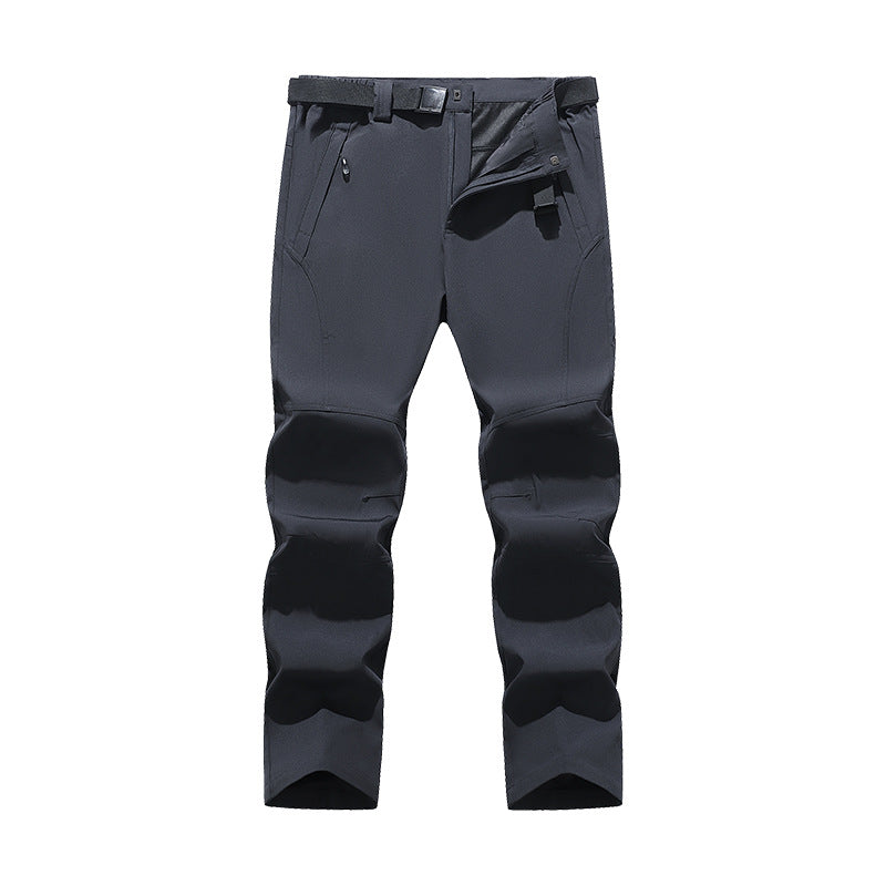 Herren Softshell-Hose für Outdoor mit vorgeformten Knien, integriertem Gürtel und Reißverschlusstaschen Nord Taschen