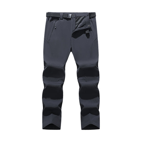 Herren Softshell-Hose für Outdoor mit vorgeformten Knien, integriertem Gürtel und Reißverschlusstaschen Nord Taschen
