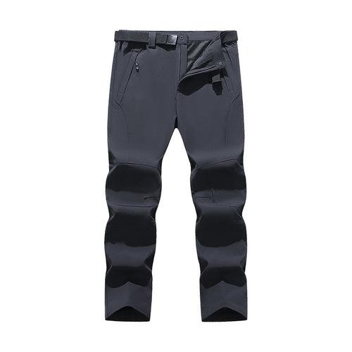 Herren Softshell-Hose für Outdoor mit vorgeformten Knien, integriertem Gürtel und Reißverschlusstaschen Nord Taschen