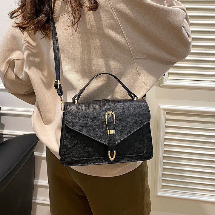 Damen hochwertige Lederhandtasche mit elegantem Verschluss Nord Taschen