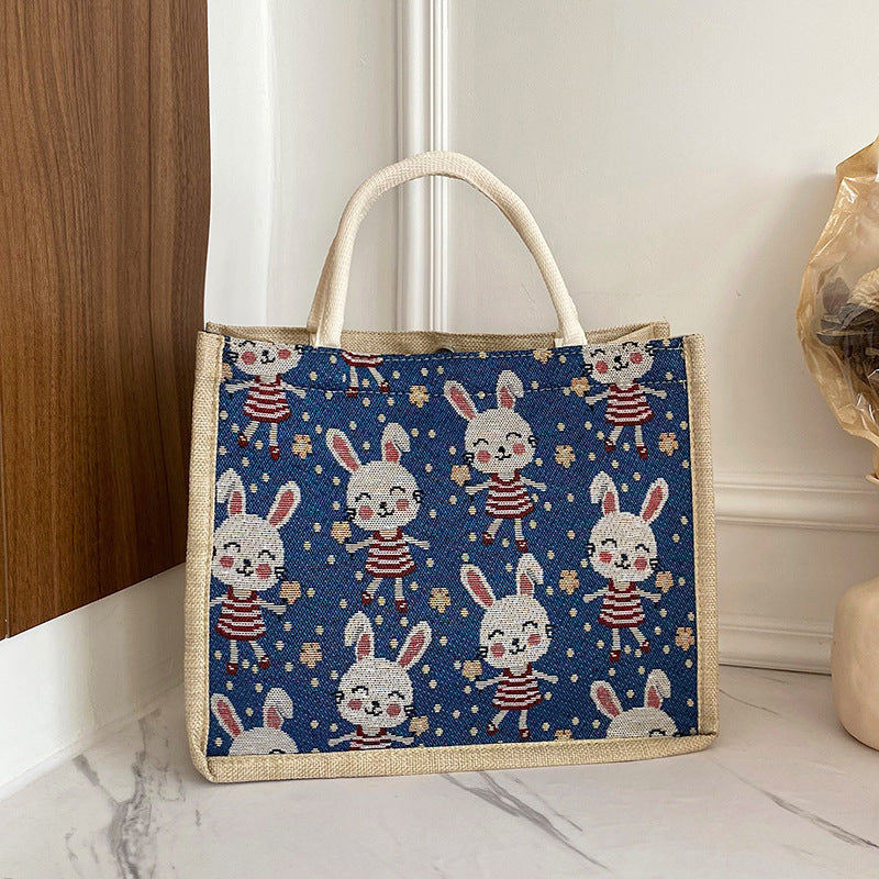 Damen verspielte Tragetasche mit niedlichem Hasenmotiv Nord Taschen