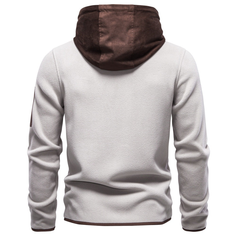 Herren Funktions-Fleecejacke mit Kapuze, Reißverschluss und Ärmel-Reißverschlusstasche Nord Taschen