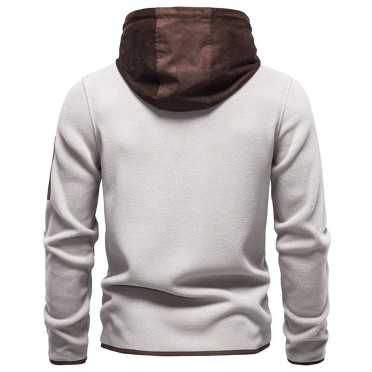 Herren Funktions-Fleecejacke mit Kapuze, Reißverschluss und Ärmel-Reißverschlusstasche Nord Taschen