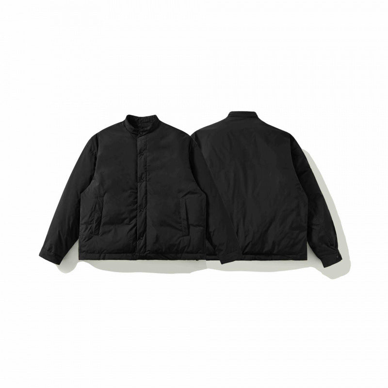 Unisex Boxy wattierte Kurzjacke mit Stehkragen und verdeckter Druckknopfleiste Nord Taschen