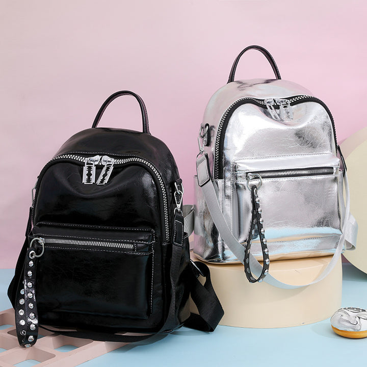 Damen modischer Rucksack mit Metallic-Oberfläche Nord Taschen