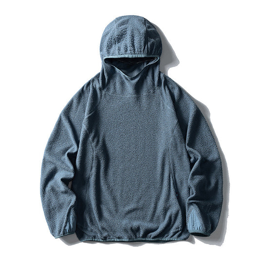 Unisex Fleece-Hoodie im Oversize mit Teddyfleece, hochschließendem Kragen und elastischem Saum Nord Taschen