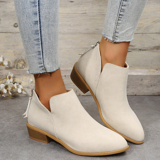 Damen elegante Stiefeletten mit modischem Reißverschluss und komfortablem Fußbett Nord Taschen