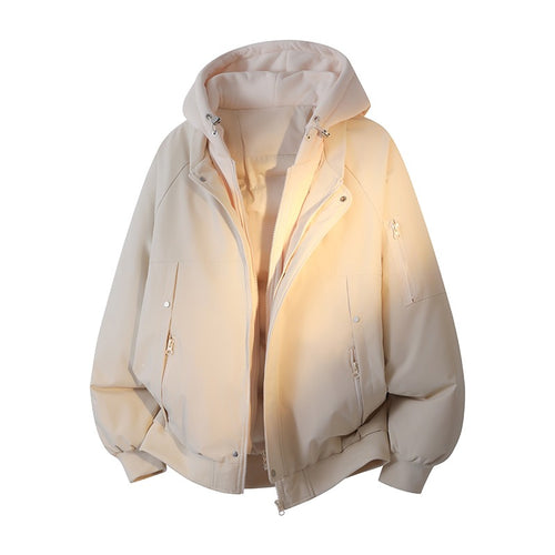 Herren Wasserabweisende Layering-Bomberjacke mit herausnehmbarer Kapuzen-Innenjacke Nord Taschen