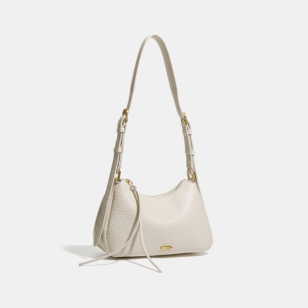 Damen Schultertasche mit strukturiertem Kunstleder und verstellbarem Schulterriemen Nord Taschen