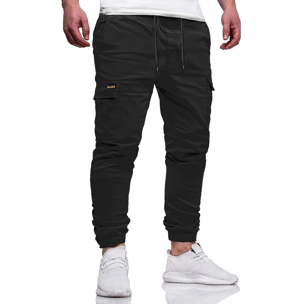 Herren Tapered Cargojogginghose mit Tunnelzug, Knöchelabschluss & Mehrfachtaschen Nord Taschen
