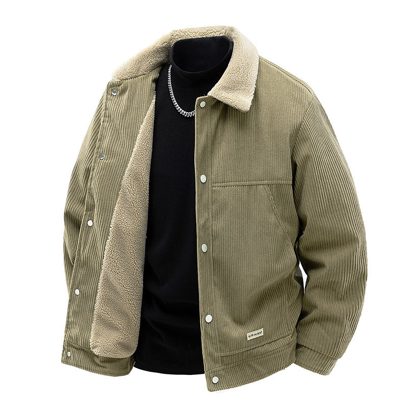 Herren Komfortable Cordjacke Nord Taschen