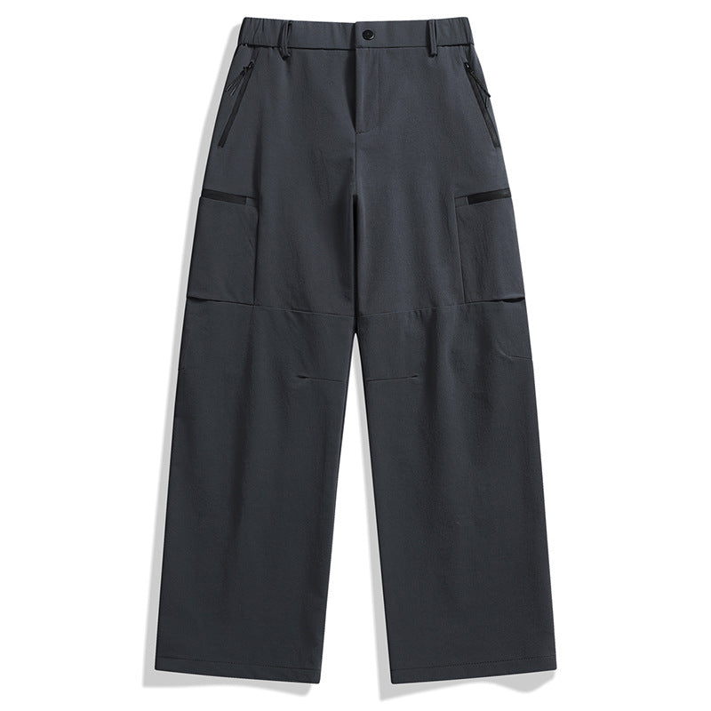 Herren weite Utility-Cargohose mit Reißverschluss‑Taschen und vorgeformten Knien Nord Taschen