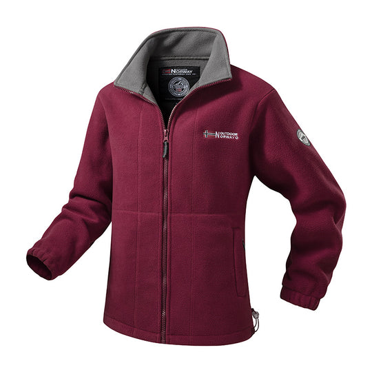 Herren Robuste Trekking-Fleecejacke mit hohem Stehkragen, durchgehendem Reißverschluss & praktischen Eingrifftaschen Nord Taschen