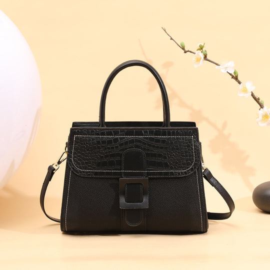 Damen Handtasche mit modernem Krokodilprägungsdesign und abnehmbarem Schulterriemen Nord Taschen
