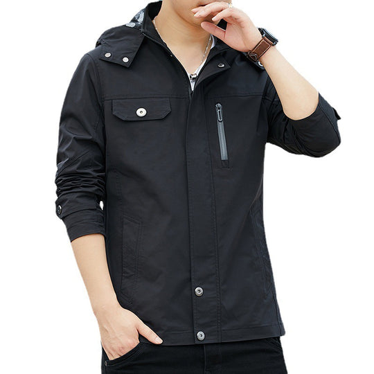 Herren Leichter Kapuzen-Fieldblouson im Casual-Utility-Stil Nord Taschen