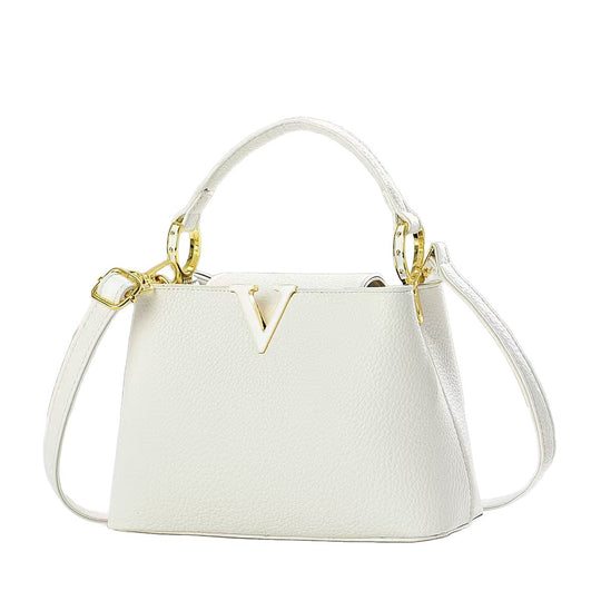 Damen stilvolle Handtasche mit goldenen Akzenten und verstellbarem Schulterriemen Nord Taschen