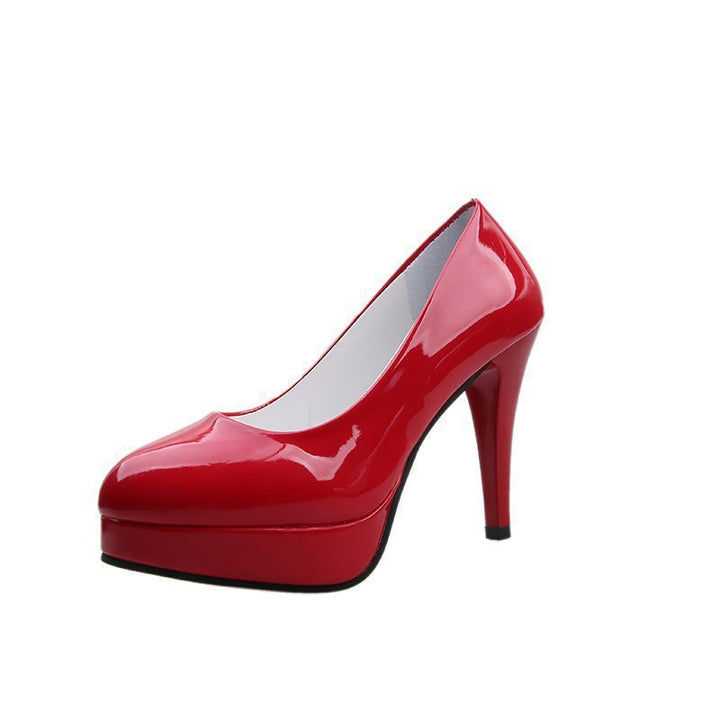 Damen Glamouröse Plateau-Pumps mit hochglänzendem Finish und elegantem Design
