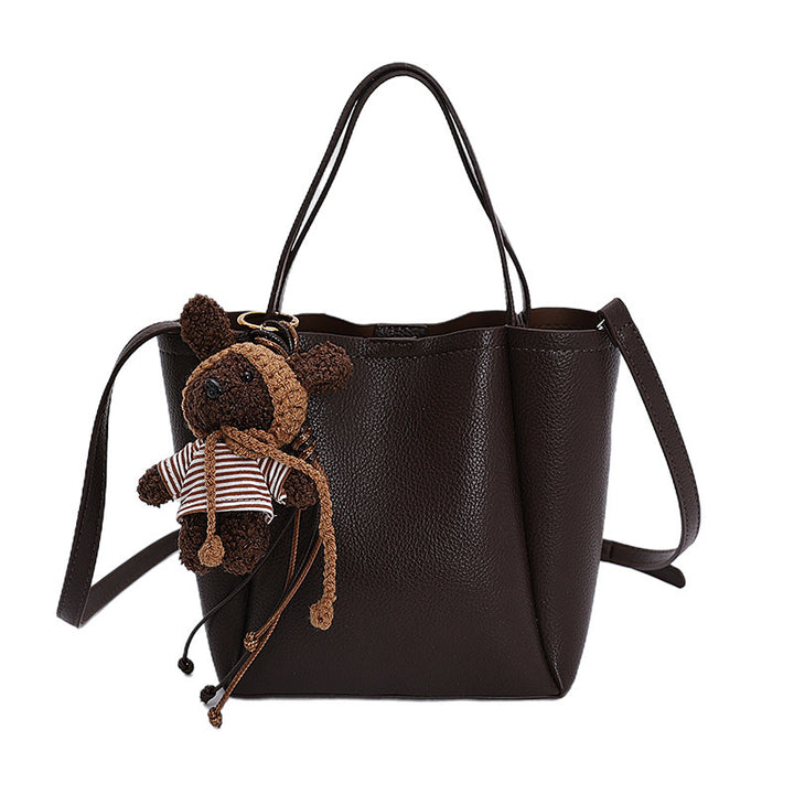 Damen Tragetasche mit niedlichem Teddy-Anhänger Nord Taschen