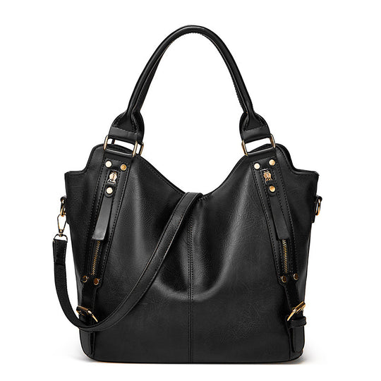 Damen Hobo-Tasche mit praktischem Reißverschluss und luxuriösem Kunstleder Nord Taschen