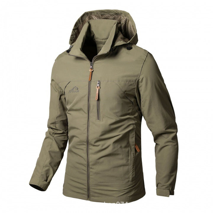 Herren  leichte wasserabweisende Softshelljacke mit Kapuze und Sicherheitsreißverschluss Nord Taschen