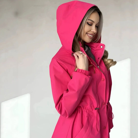 Damen Kapuzen-Parka mit Taillenzug und windabweisender Außenhülle Nord Taschen