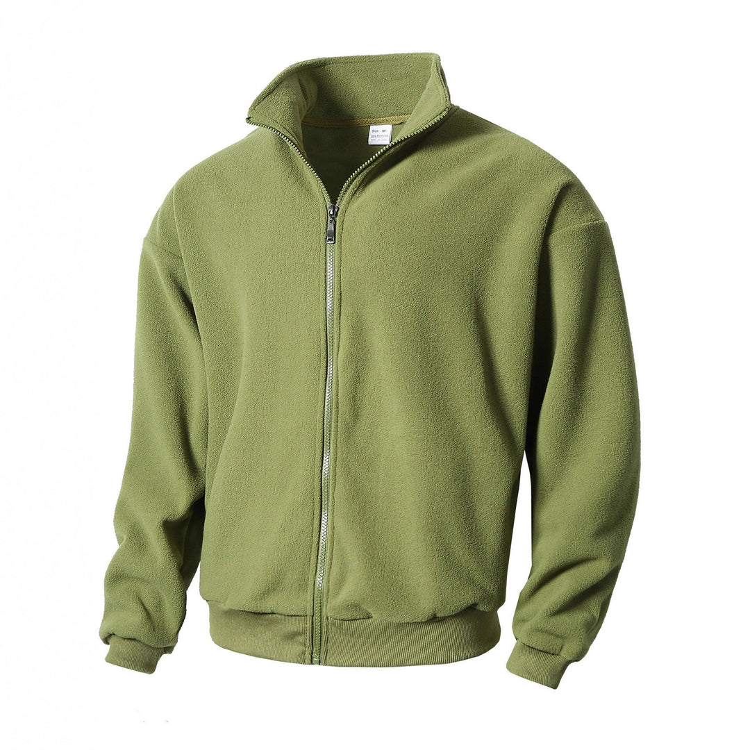 Herren Zip-Fleecejacke mit Stehkragen, durchgehendem Reißverschluss und gerippten Bündchen Nord Taschen