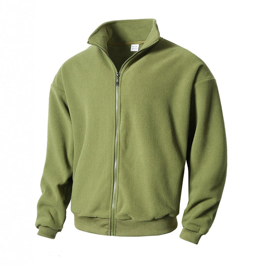 Herren Zip-Fleecejacke mit Stehkragen, durchgehendem Reißverschluss und gerippten Bündchen Nord Taschen