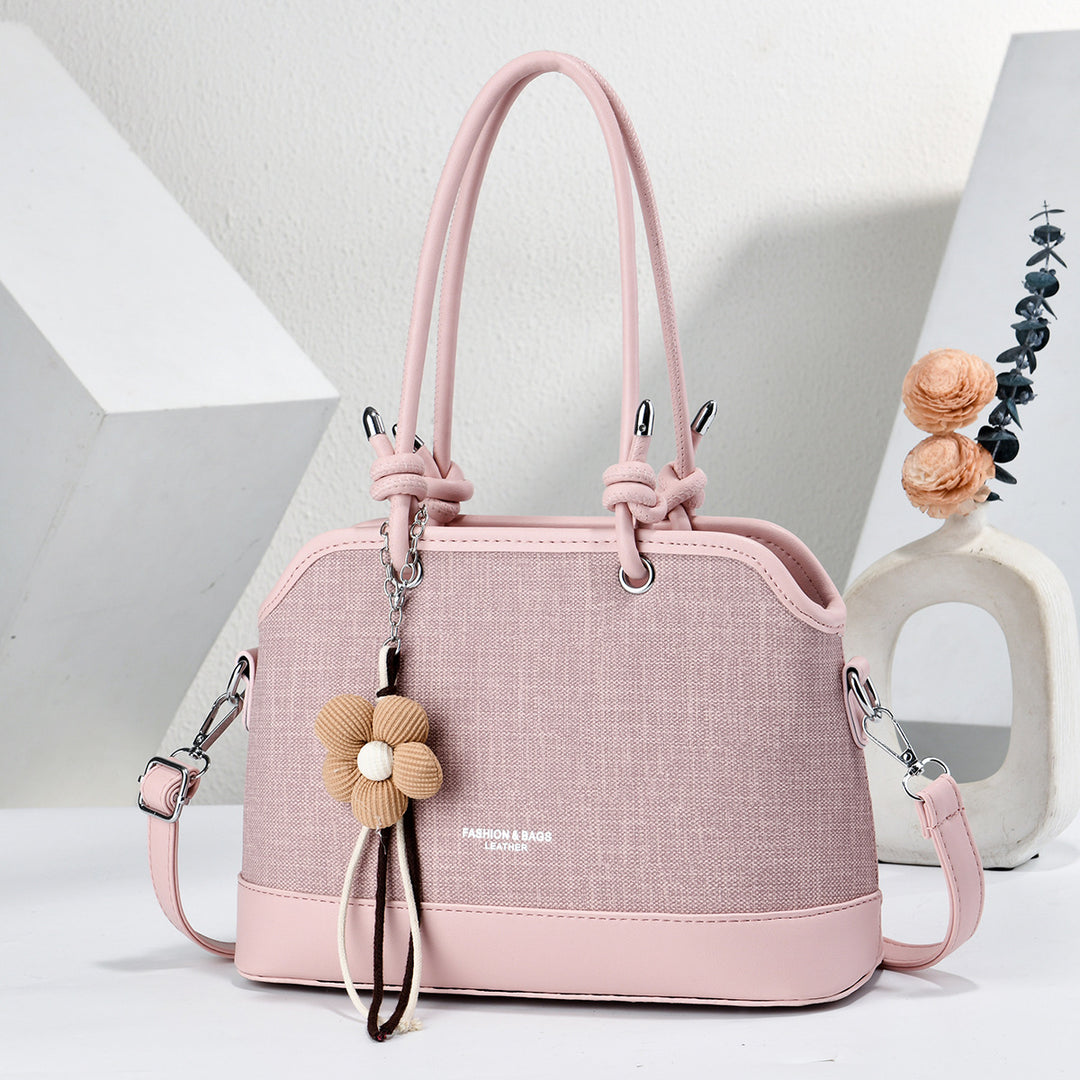 Damen modische Handtasche mit abnehmbaren Blumenanhänger Nord Taschen