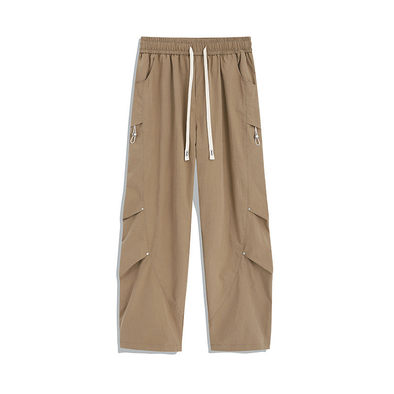 Herren Utility-Cargo-Loungehose mit Tunnelzugbund, Mehrfachtaschen & weitem Bein Nord Taschen