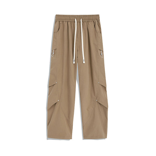 Herren Utility-Cargo-Loungehose mit Tunnelzugbund, Mehrfachtaschen & weitem Bein Nord Taschen