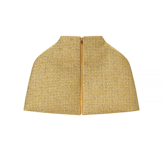 Damen Kurz-Capelet aus Bouclé-Tweed mit Stehkragen Nord Taschen