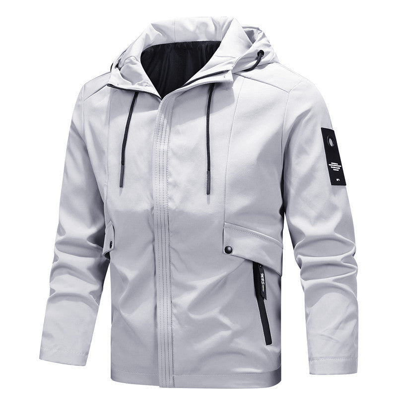 Herren Tech-Softshelljacke mit Kapuze, winddichter Membran und verdeckten Multifunktionstaschen Nord Taschen