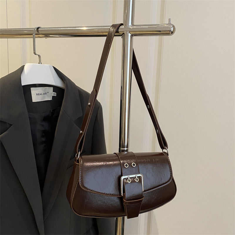Damen Umhängetasche mit eleganter Schnallenverzierung Nord Taschen