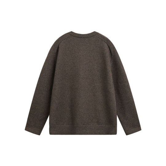 Damen Grobstrick-Henley-Pullover im Oversize-Schnitt mit Knopfleiste Nord Taschen