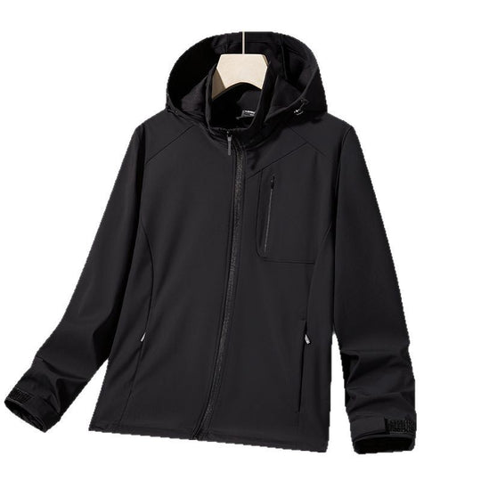 Damen Leichte Softshell-Kapuzenjacke mit wind- und wasserabweisender Membran und Brust-Reißverschlusstasche Nord Taschen